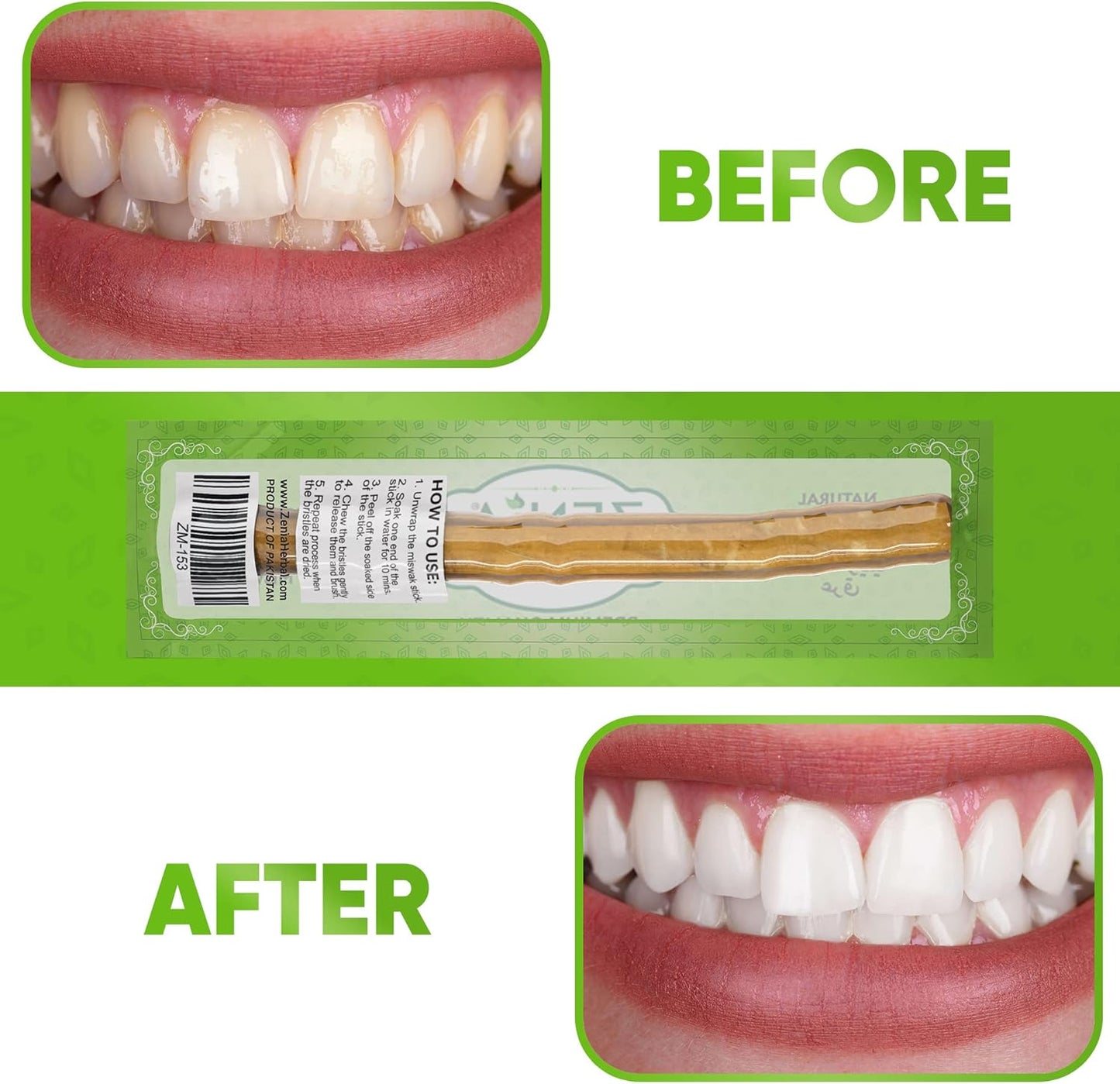 Natural Peelu Miswak Toothbrush Sticks – Eco-Friendly Oral Care (Pack of 3)