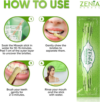 Natural Peelu Miswak Toothbrush Sticks – Eco-Friendly Oral Care (Pack of 3)